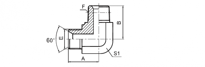 Faden-Adapter des Npt-Kohlenstoffstahl-BSP/hydraulische Ellbogen-Gelenk-Fitting