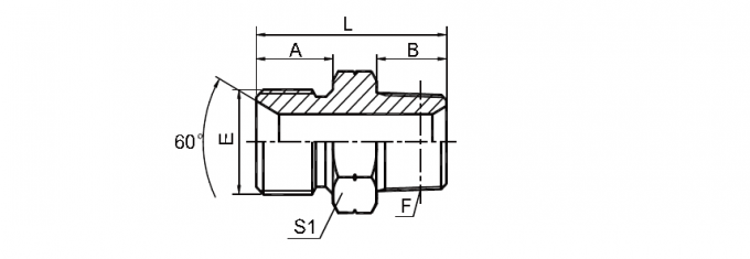Faden-Adapter des Industrie-Messing-BSP/versiegelnde parallele Rohrgewinde 1bt-Sp