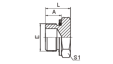 Messinginstallationen L - Reihen-Stecker-ISO 6149-3 der männlichen metrischen hydraulischen Adapter-4h