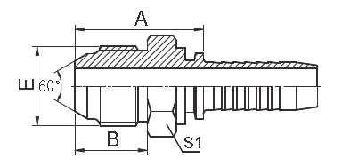 18611 metrische hydraulische Schlauch-Installationen, JIS 60 Grad-Kegel-Installationen