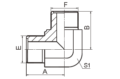 90° 2 Zoll-O-Ring Chef-hydraulische Installations-metrische Faden-Gleichgestellt-Form