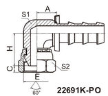 China Kegel-Seat-Gleichgestellt-Form der BSPP-Vertrag Socketless-Schlauch-Installations-Frau-60 Firma