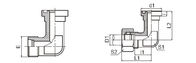 China H - Flansch-Adapter der Reihen-SAE/Biss-Art verlegten Winkelverschraubungs-ISO 6162-2 Firma